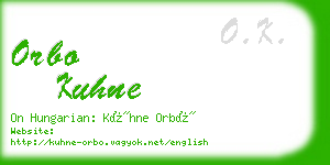 orbo kuhne business card
